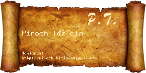Piroch Tícia névjegykártya